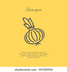 Web line icon. Onion bulb