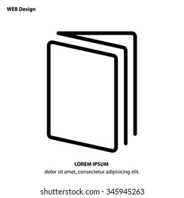 Web line icon. Open book