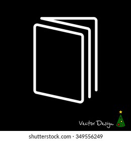 Web line icon. Open book