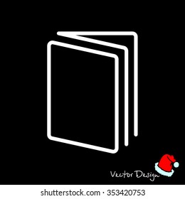 Web line icon. Open book