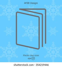 Web line icon. Open book