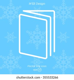 Web line icon. Open book