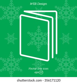 Web line icon. Open book