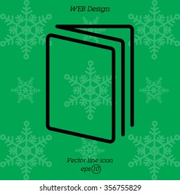 Web line icon. Open book