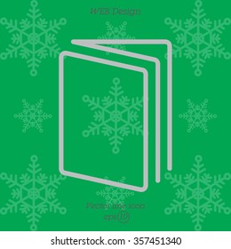 Web line icon. Open book