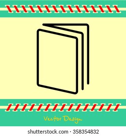 Web line icon. Open book