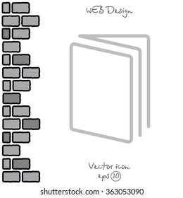 Web line icon. Open book