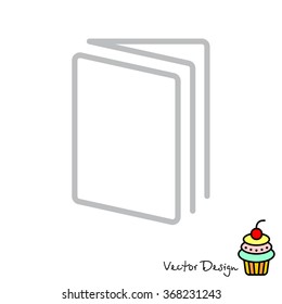 Web line icon. Open book