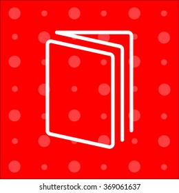 Web line icon. Open book
