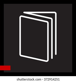 Web line icon. Open book