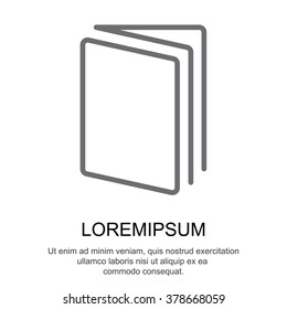 Web line icon. Open book