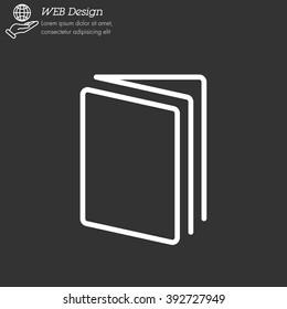 Web line icon. Open book