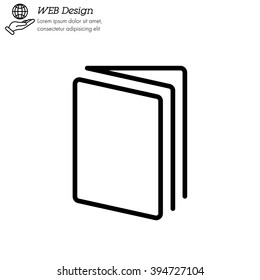 Web line icon. Open book