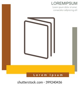 Web line icon. Open book