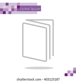 Web line icon. Open book