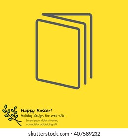 Web line icon. Open book