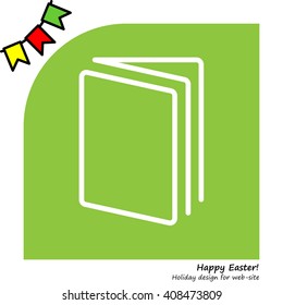 Web line icon. Open book
