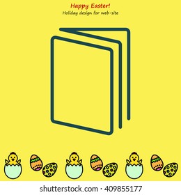 Web line icon. Open book