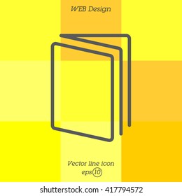 Web line icon. Open book