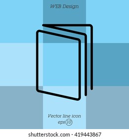 Web line icon. Open book