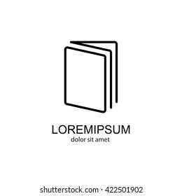Web line icon. Open book