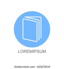 Web line icon. Open book