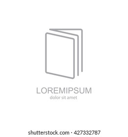 Web line icon. Open book