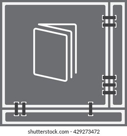 Web line icon. Open book