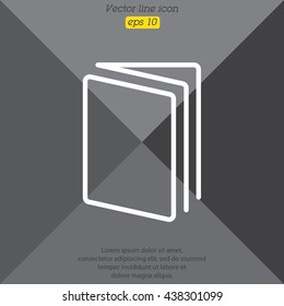 Web line icon. Open book