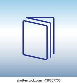 Web line icon. Open book