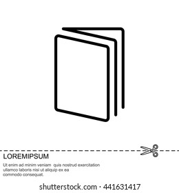 Web line icon. Open book