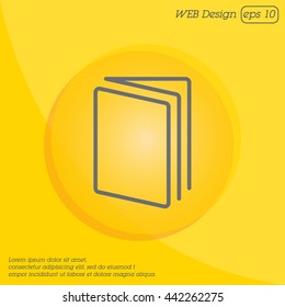 Web line icon. Open book