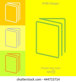 Web line icon. Open book