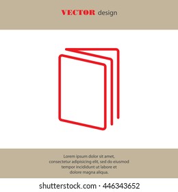 Web line icon. Open book