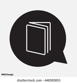 Web line icon. Open book