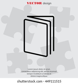 Web line icon. Open book