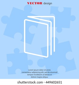 Web line icon. Open book