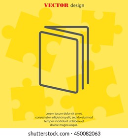 Web line icon. Open book