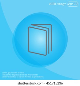 Web line icon. Open book