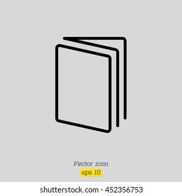 Web line icon. Open book