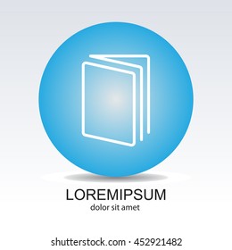 Web line icon. Open book