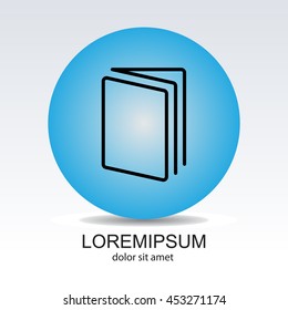 Web line icon. Open book