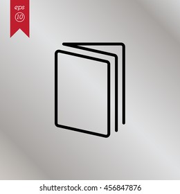 Web line icon. Open book