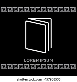 Web line icon. Open book