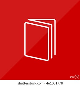 Web line icon. Open book