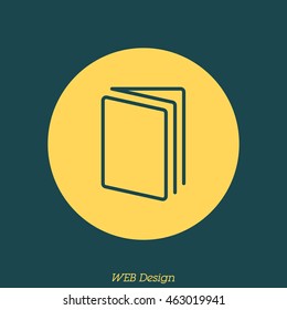 Web line icon. Open book