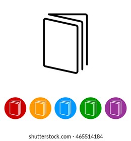 Web line icon. Open book