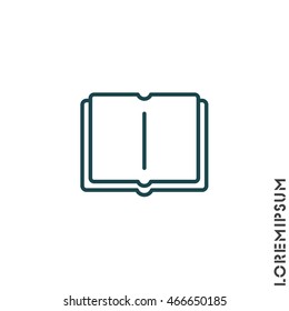 Web line icon. Open book