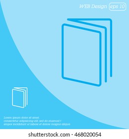 Web line icon. Open book
