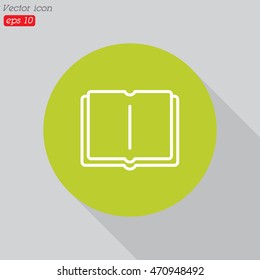Web line icon. Open book